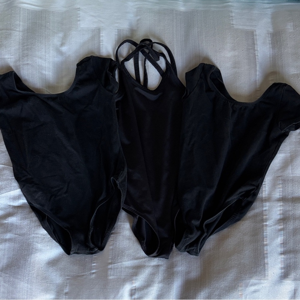 Kids Black Bodysuits